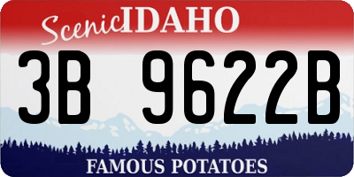 ID license plate 3B9622B