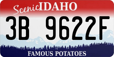 ID license plate 3B9622F