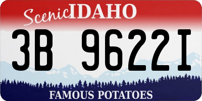 ID license plate 3B9622I