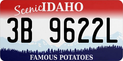 ID license plate 3B9622L