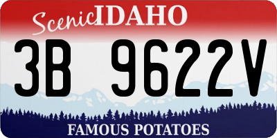 ID license plate 3B9622V
