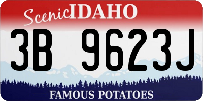 ID license plate 3B9623J