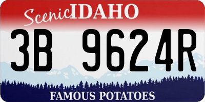 ID license plate 3B9624R