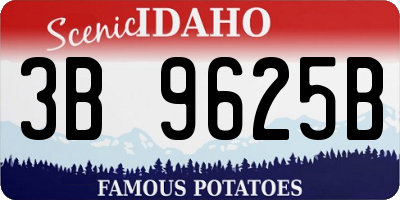 ID license plate 3B9625B