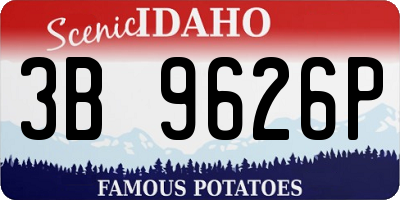 ID license plate 3B9626P