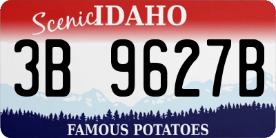ID license plate 3B9627B