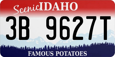 ID license plate 3B9627T