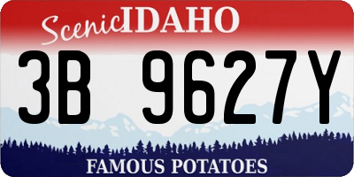 ID license plate 3B9627Y