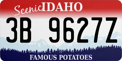 ID license plate 3B9627Z