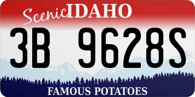 ID license plate 3B9628S
