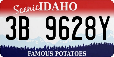 ID license plate 3B9628Y