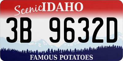 ID license plate 3B9632D