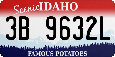 ID license plate 3B9632L