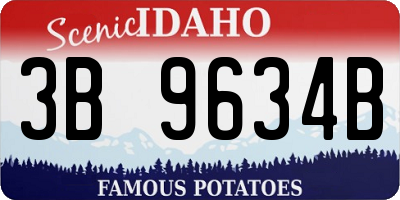 ID license plate 3B9634B