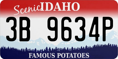 ID license plate 3B9634P