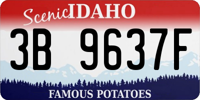 ID license plate 3B9637F