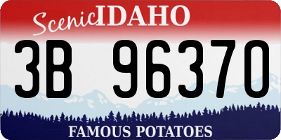ID license plate 3B9637O