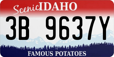 ID license plate 3B9637Y