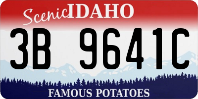 ID license plate 3B9641C