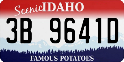 ID license plate 3B9641D