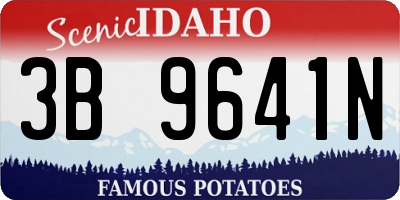 ID license plate 3B9641N