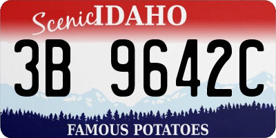 ID license plate 3B9642C
