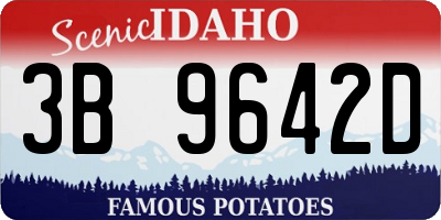 ID license plate 3B9642D