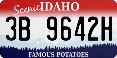 ID license plate 3B9642H