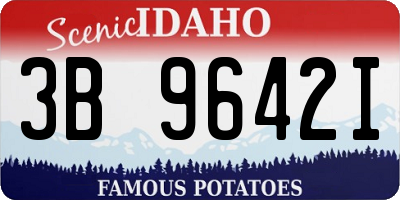 ID license plate 3B9642I