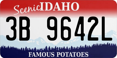 ID license plate 3B9642L