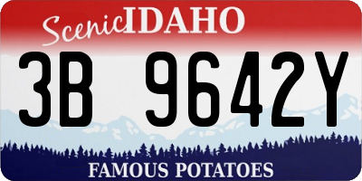 ID license plate 3B9642Y