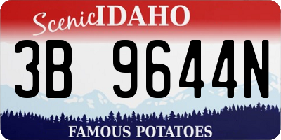 ID license plate 3B9644N