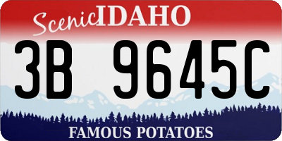ID license plate 3B9645C
