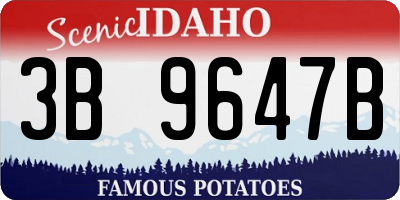 ID license plate 3B9647B