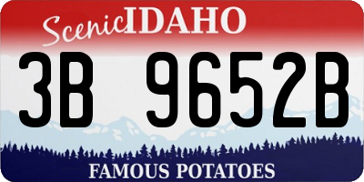 ID license plate 3B9652B