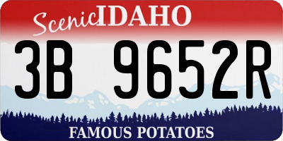 ID license plate 3B9652R