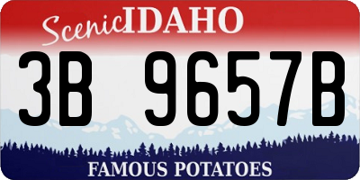 ID license plate 3B9657B