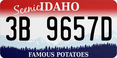 ID license plate 3B9657D