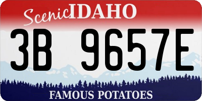 ID license plate 3B9657E