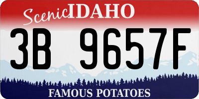 ID license plate 3B9657F