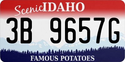 ID license plate 3B9657G