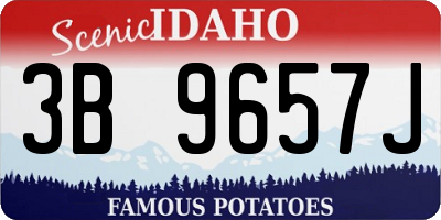 ID license plate 3B9657J