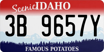 ID license plate 3B9657Y