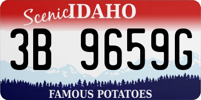 ID license plate 3B9659G