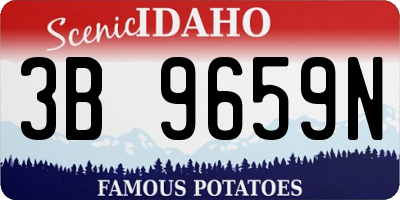 ID license plate 3B9659N