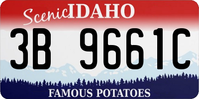 ID license plate 3B9661C