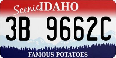 ID license plate 3B9662C