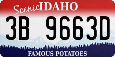 ID license plate 3B9663D