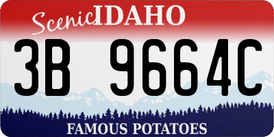 ID license plate 3B9664C