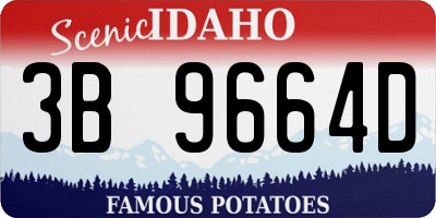 ID license plate 3B9664D